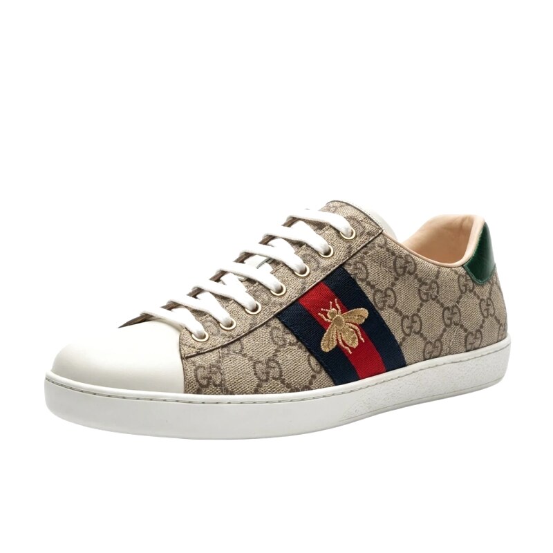 Gucci retro-style beige canvas shoes