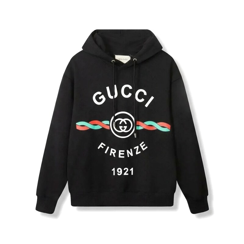 Gucci retro-style black hoodie