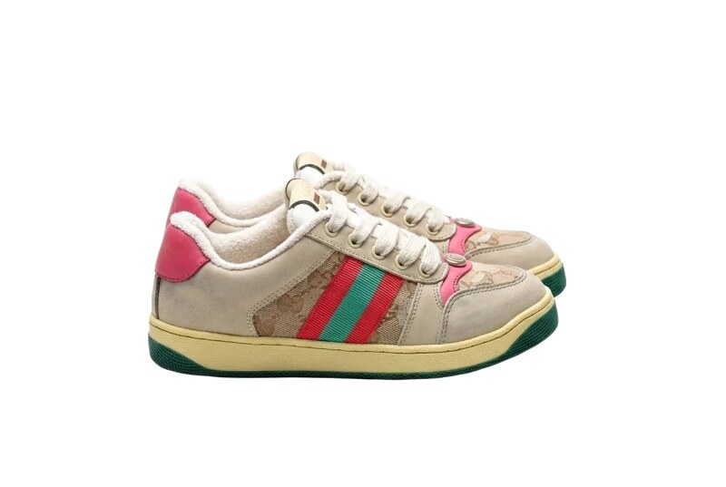 Gucci retro-style three-color sports shoes
