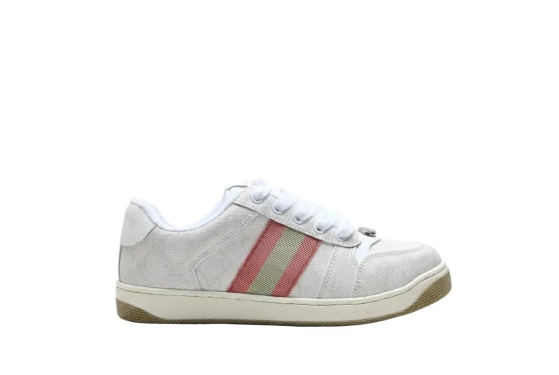 Gucci retro-style white canvas shoes