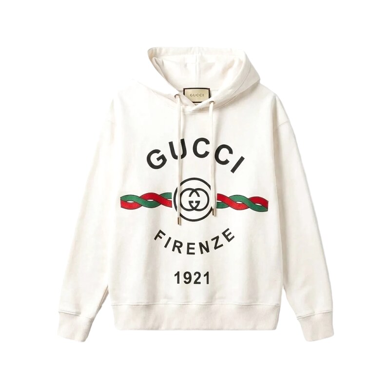 Gucci retro-style white hoodie