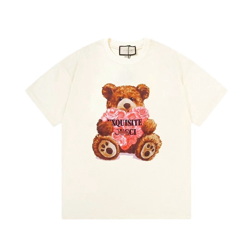 Gucci Teddy Bear Print Casual Off-white T-shirt