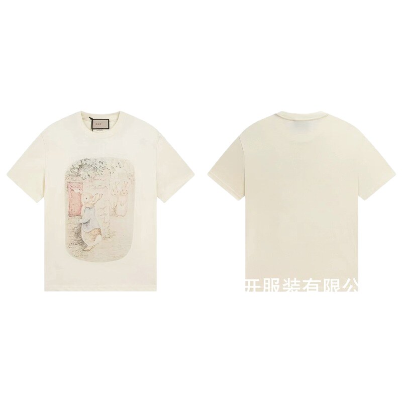 Gucci x Peter Rabbit Co-branded Vintage-style Off-white T-Shirt