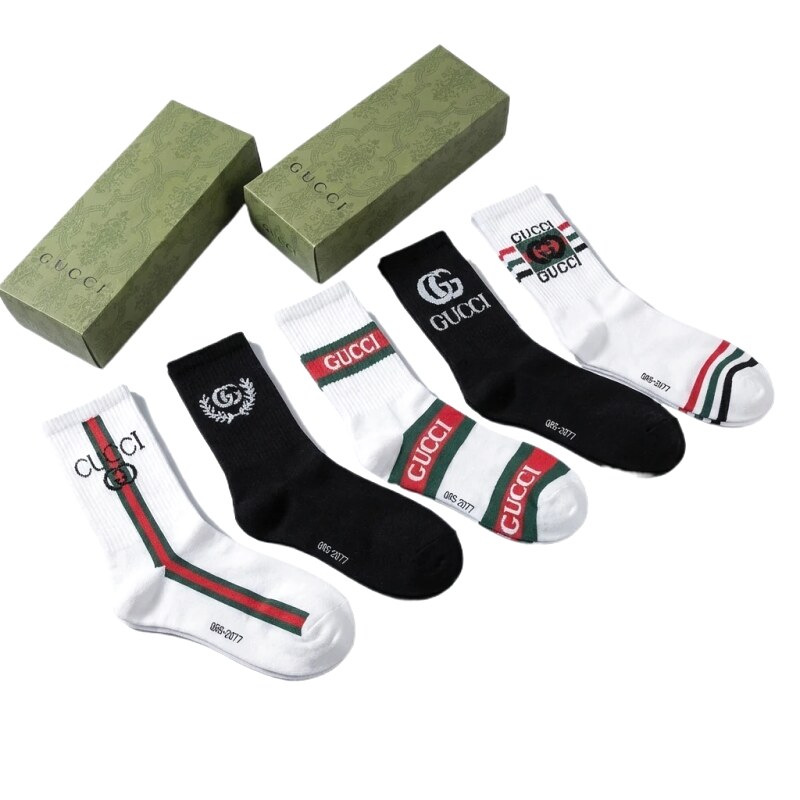 Gucci's classic black-and-white socks