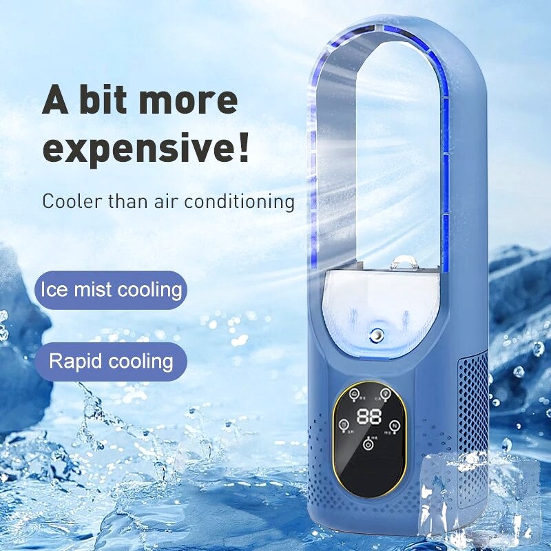 Handheld Cooling Misting Bladeless Fan Misting Bladeless
