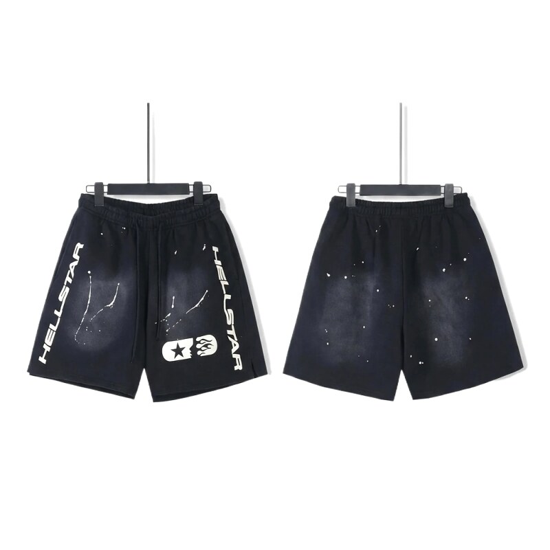 Hellstar dark style black shorts