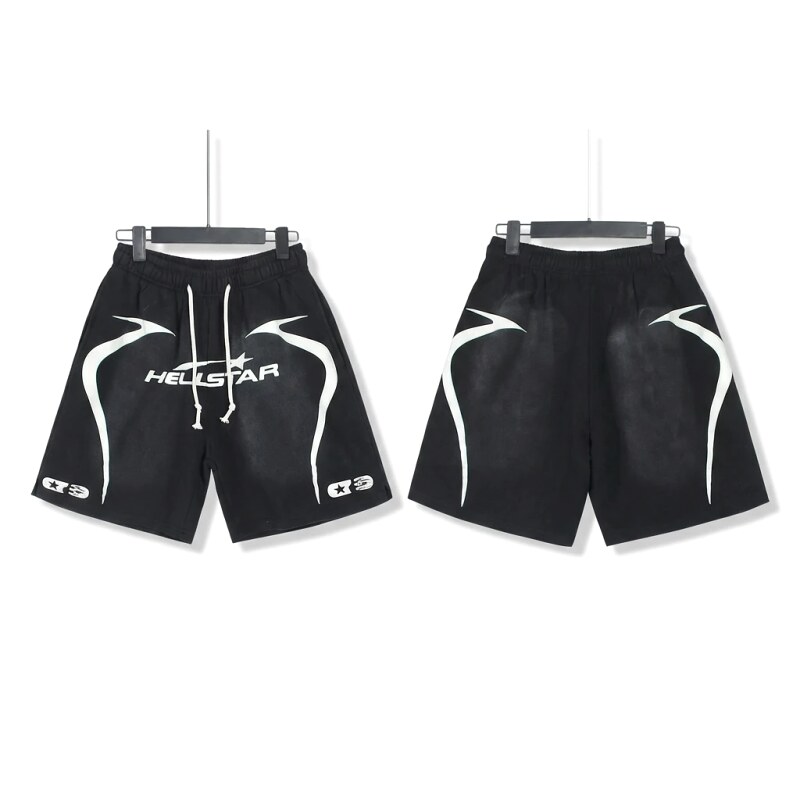 Hellstar dark style black shorts