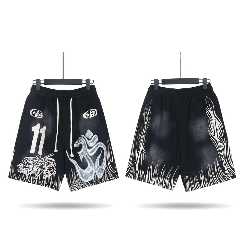 Hellstar Dark Style Graffiti Shorts