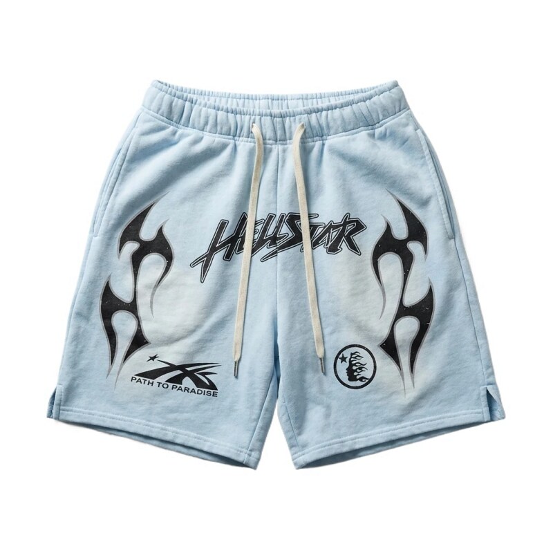 Hellstar dark style light blue shorts