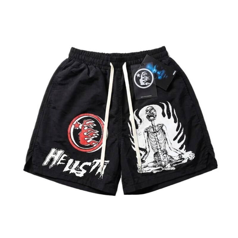 Hellstar Dark Style Skull Black Shorts