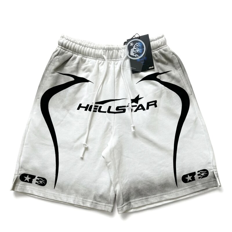 Hellstar dark style white shorts