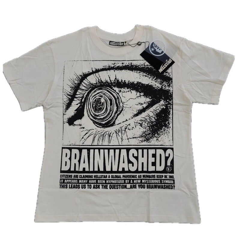 Hellstar Eye Print Street Style White T-Shirt