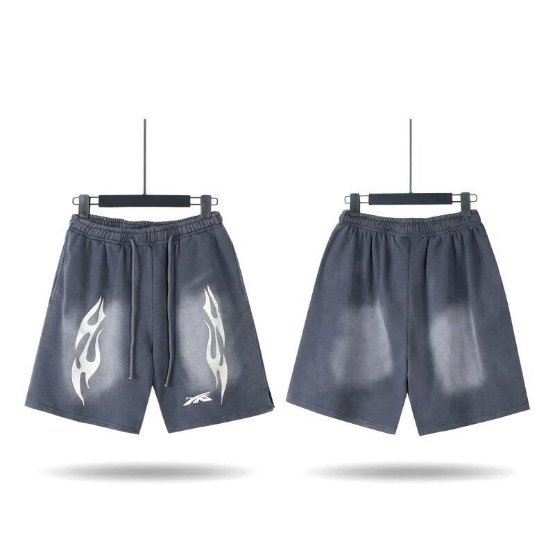 Hellstar Flame Dark Style Shorts