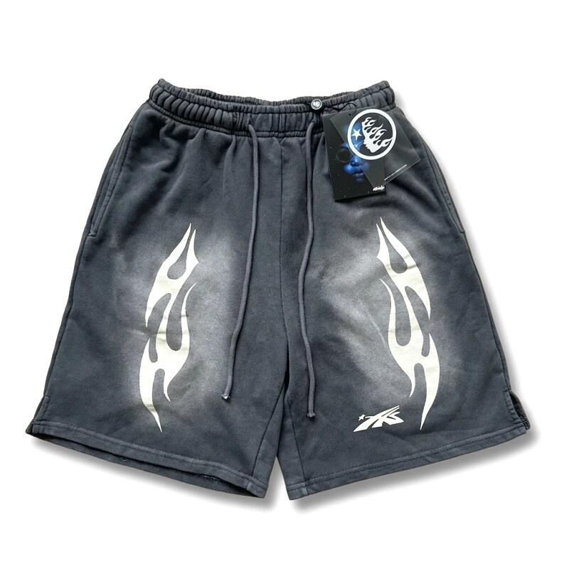 Hellstar Flame Dark Style Shorts
