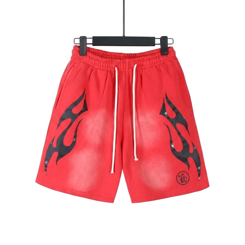 Hellstar Flame Wind Red Shorts