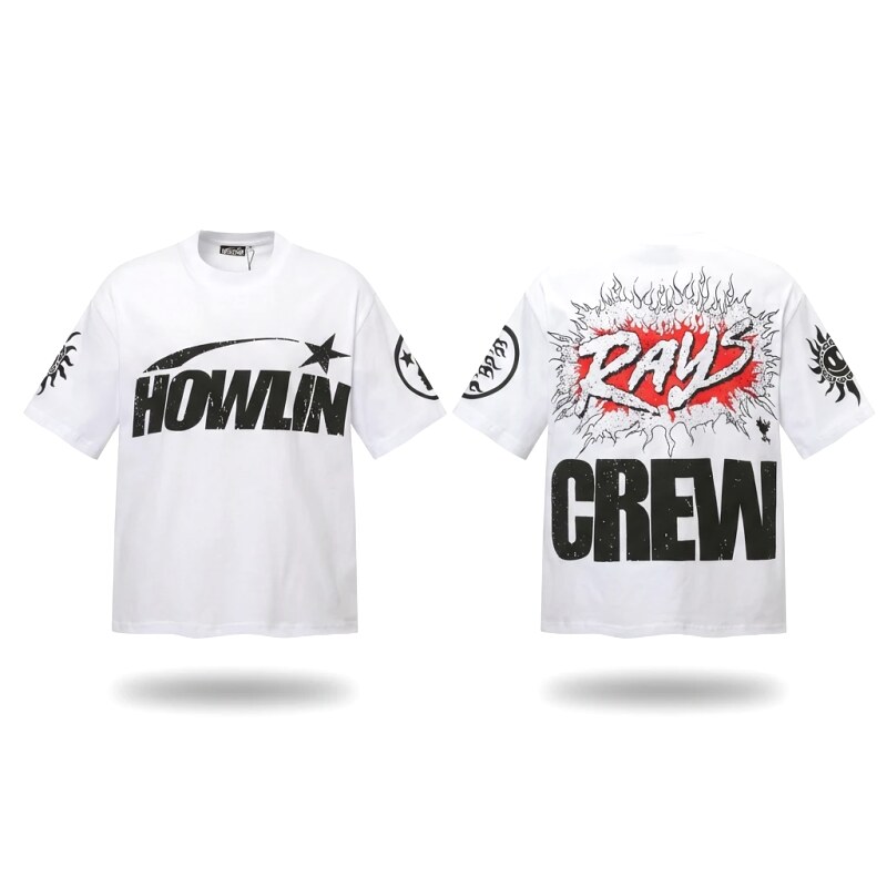 Hellstar Flame Wind White T-shirt