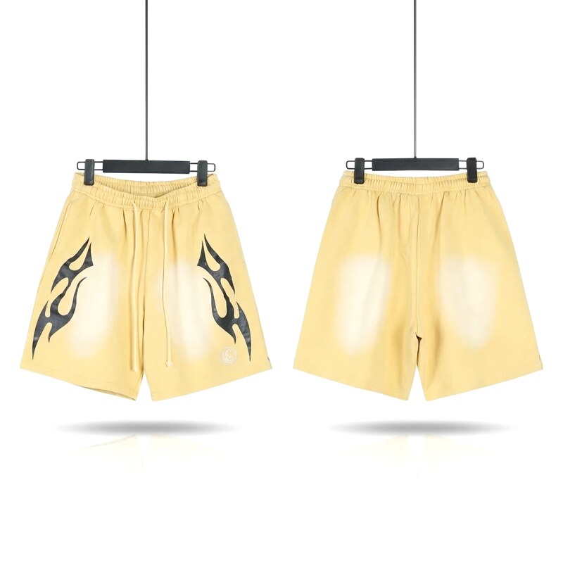 Hellstar Flame Wind Yellow Shorts