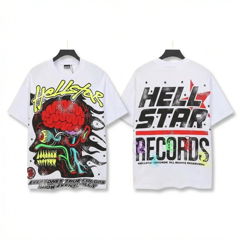 Hellstar Graffiti Style White T-shirt