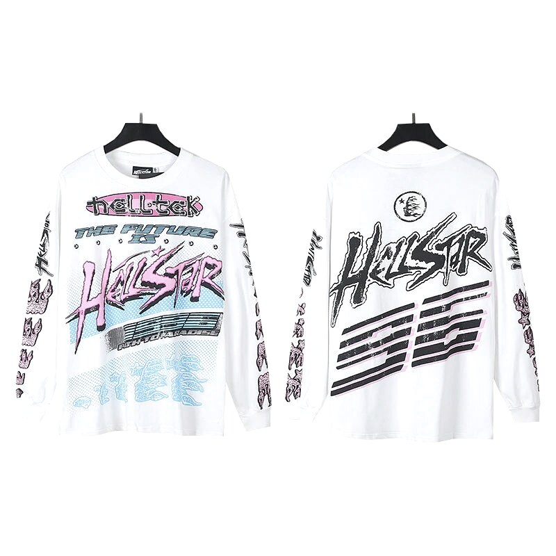 Hellstar Graffiti Trendy Cool White Sweatshirt