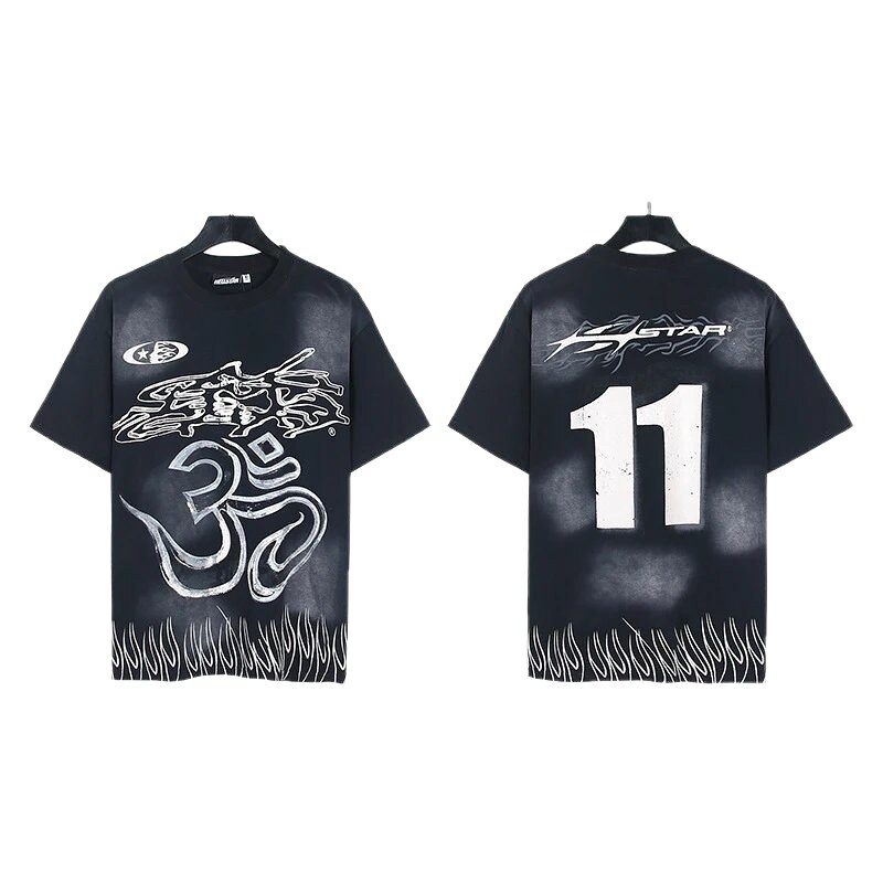 Hellstar No.11 Printed Street Style Black T-Shirt