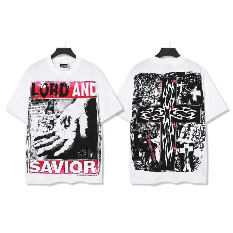 Hellstar religious style white T-shirt