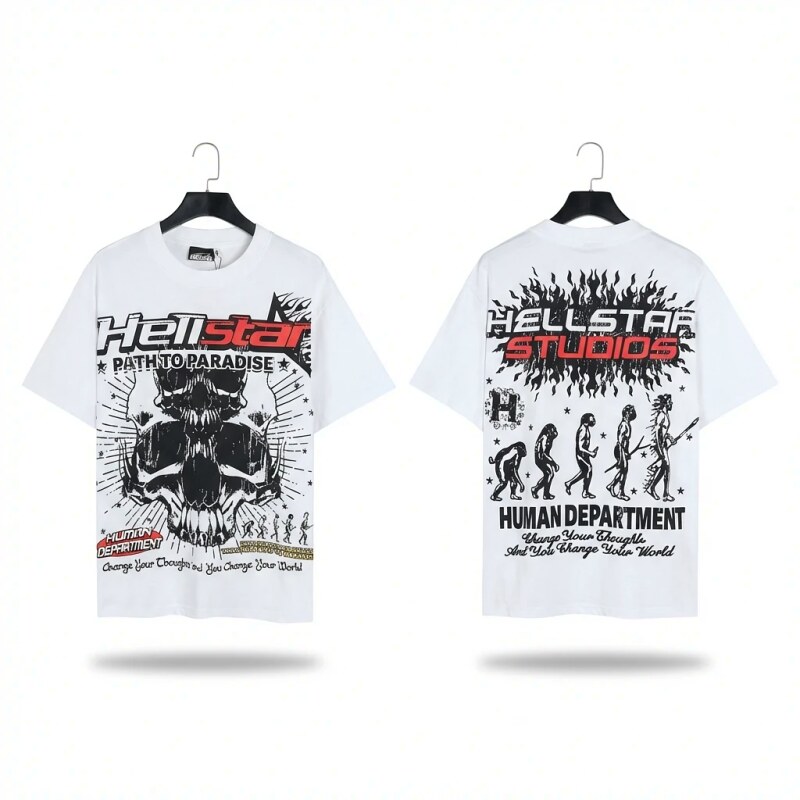 Hellstar Skull Print White T-shirt