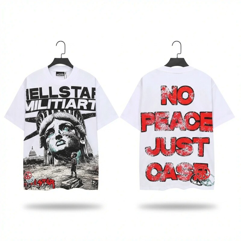Hellstar Statue of Liberty Print White T-shirt