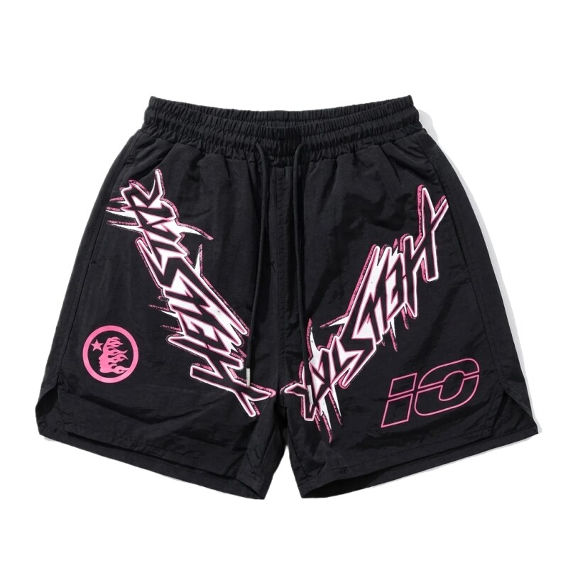 Hellstar trendy and cool style black shorts