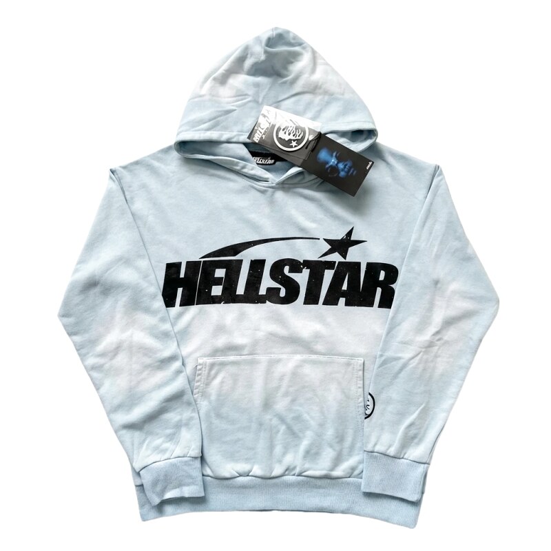 Hellstar Trendy Brand Light Blue Hoodie