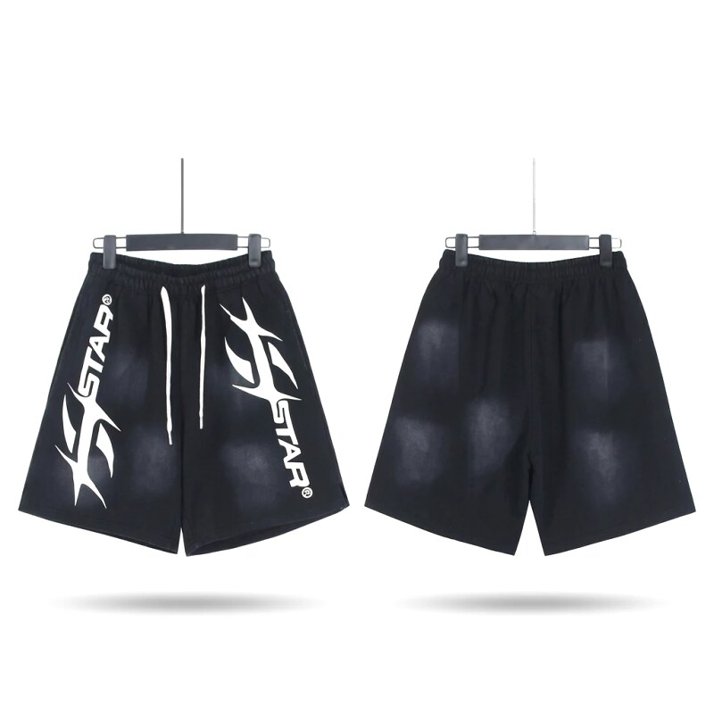 Hellstar Trendy Style Black Shorts