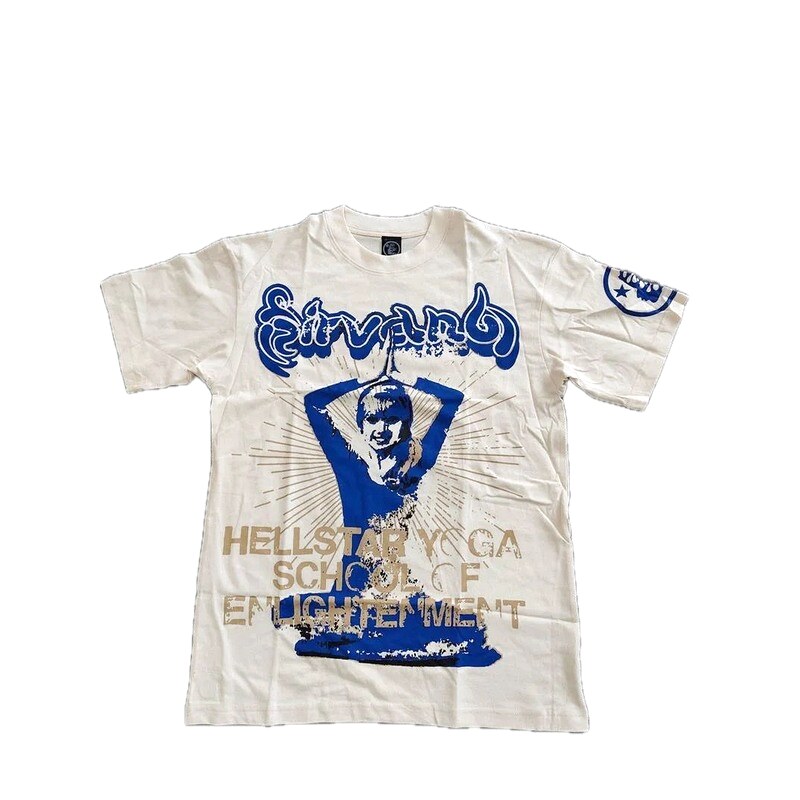 Hellstar Yoga Collection Vintage Style Off-white T-Shirt