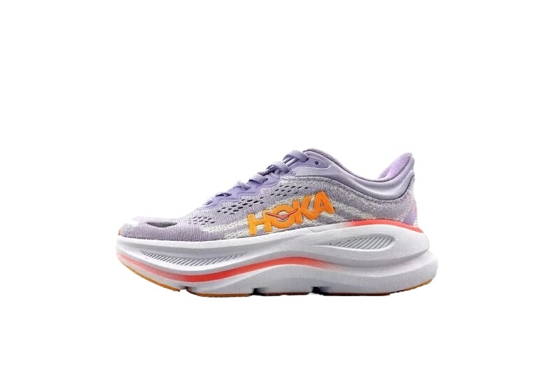 HOKA Clifton 8 Trendy Grey Purple Athletic Shoes