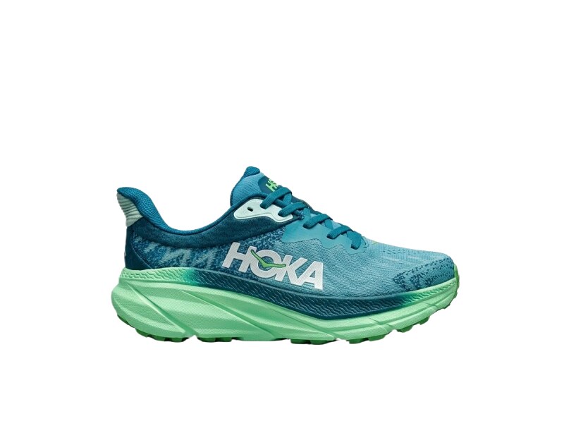 HOKA Cool Blue-Green Sports Shoes