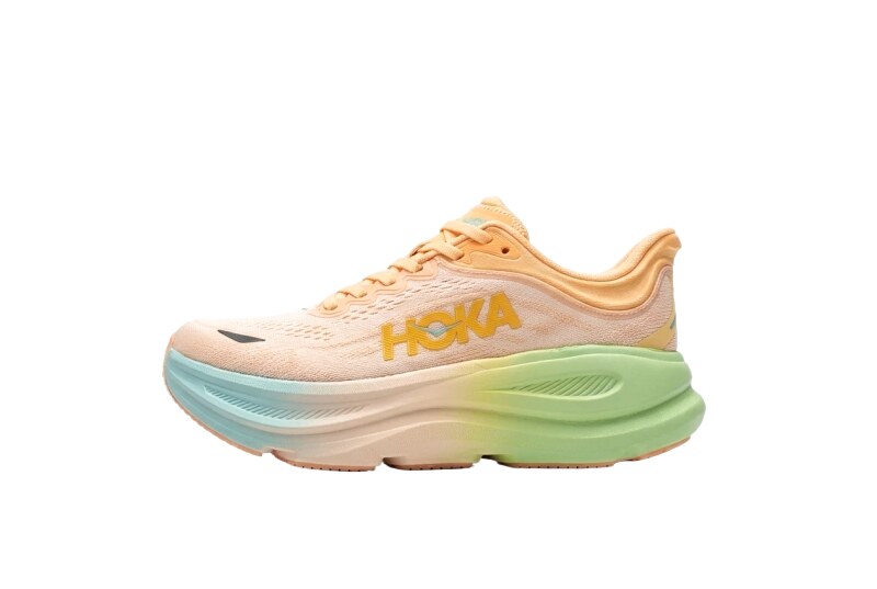 HOKA retro - style gradient - colored running shoes