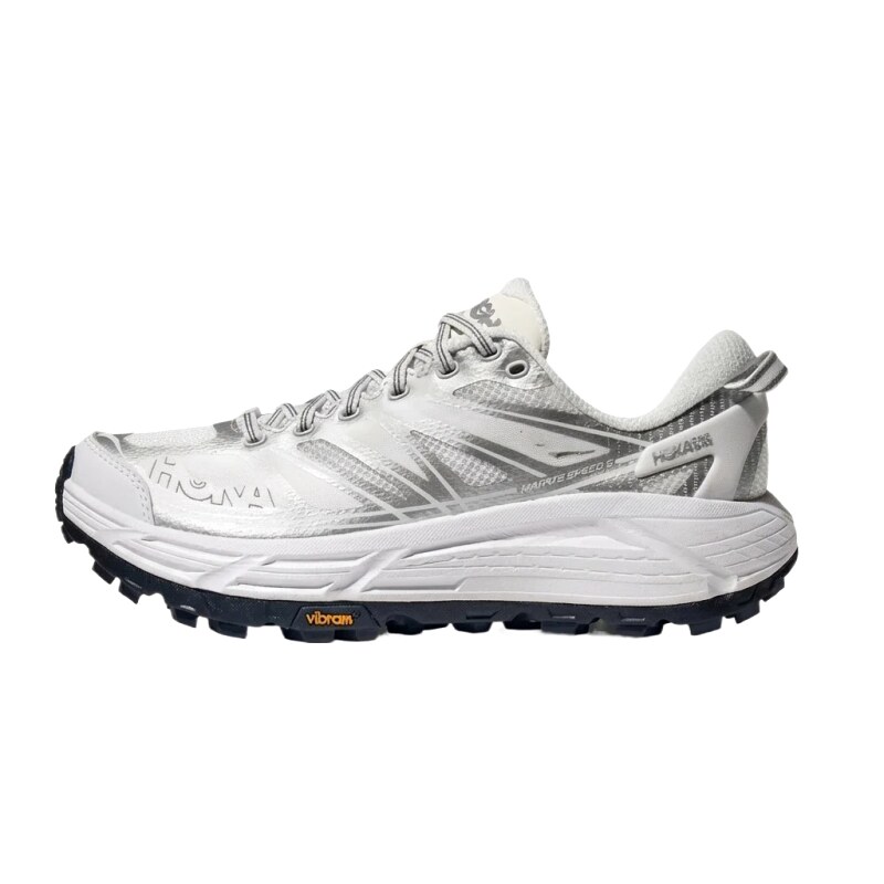 HOKA Trail Running Style Gray-White Running Shoes
