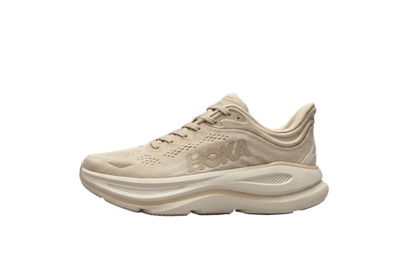 HOKA trendy brand beige sports shoes