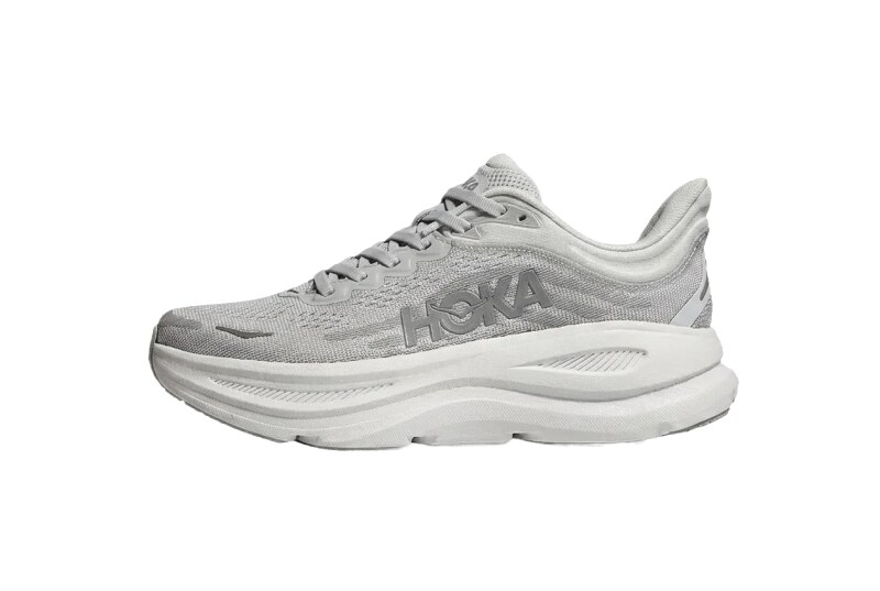 HOKA Trendy Gray-White Athletic Shoes