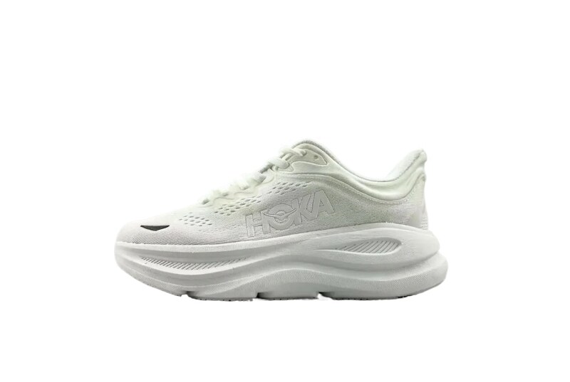 HOKA white trendy sports shoes