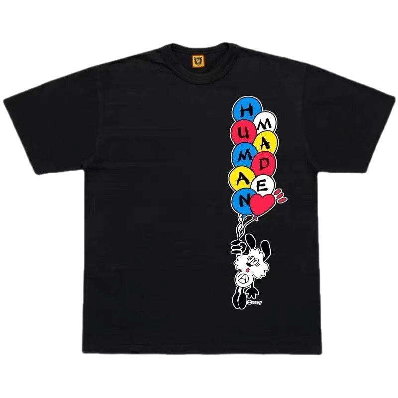 HUMAN MADE Rabbit Balloon Street Style Black T-shirt