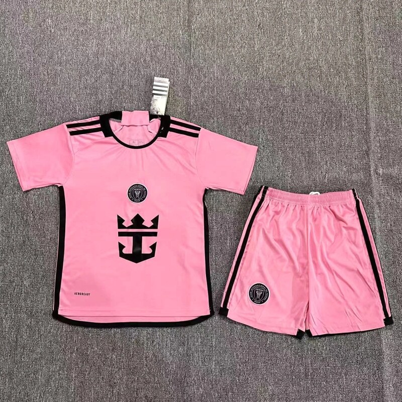 Inter Miami Classic Soccer jersey set Pink Football for Daily Styling
