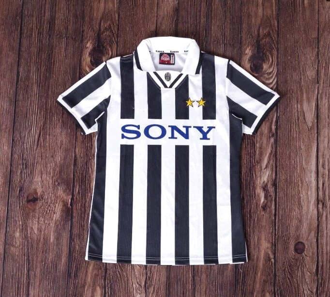 Inter Milan Patterned Brehme #3 soccer jersey Blue Black Striped with Signature Styling
