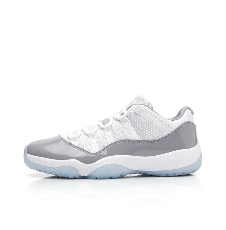 Jordan 11 Low - Top Grey - White Athletic Shoes