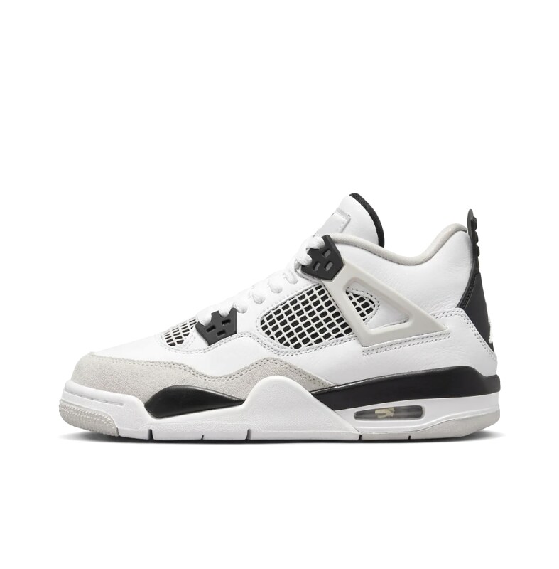 Jordan 4 black, white and grey trendy sneakers