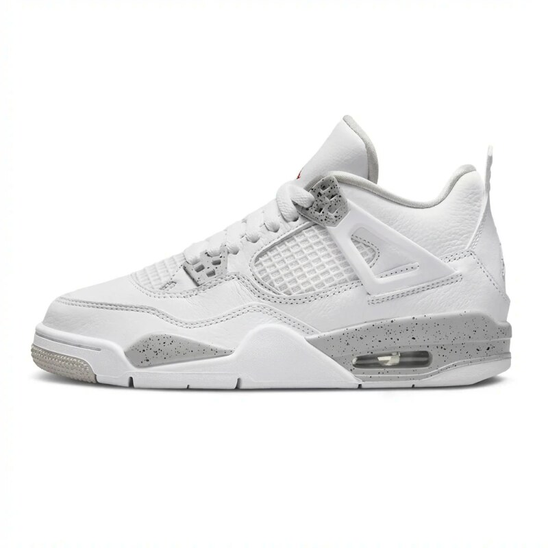Jordan 4 Gray and White Trendy and Cool Athletic Shoes