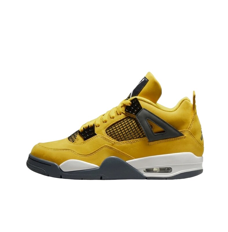 Jordan 4 Trendy Cool Yellow Sneakers