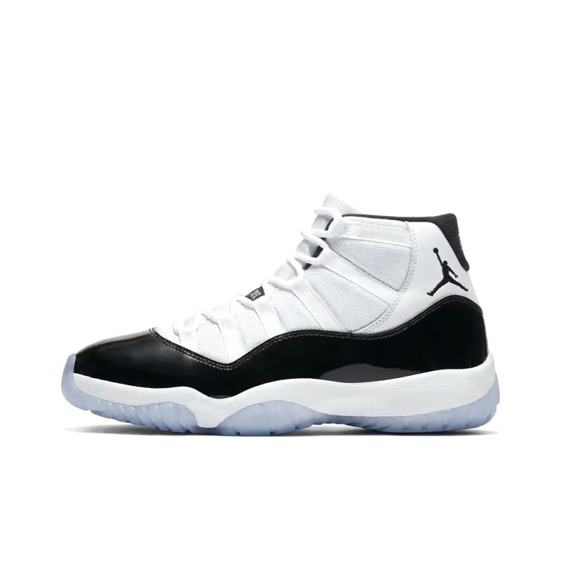 Jordan Air series black and white high-top sports shoes
