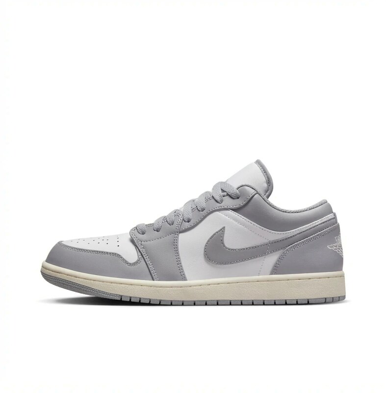 Jordan AJ1 casual style gray and white shoes