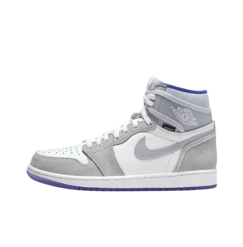 Jordan AJ1 High-Top Gray and White Trendy Shoes