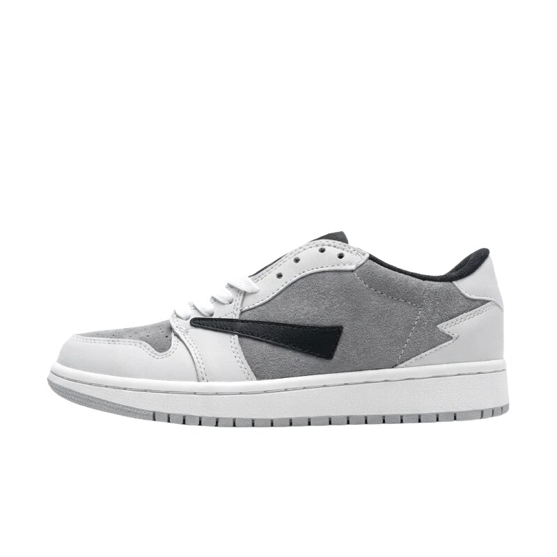 Jordan AJ1 Retro Style Gray and Black Shoes