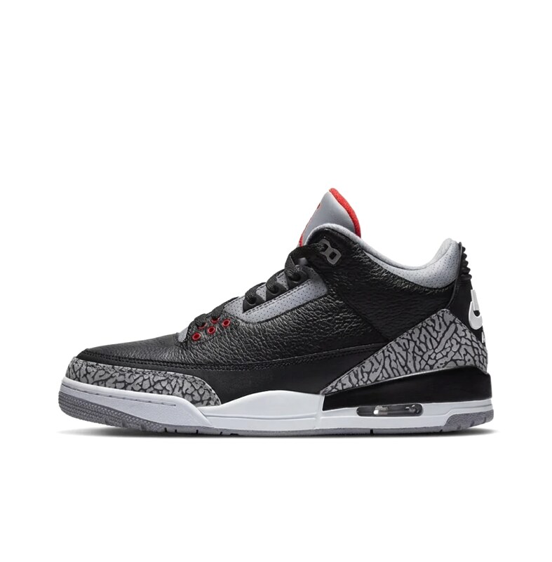 Jordan AJ3 Retro Black and Grey Athletic Shoes